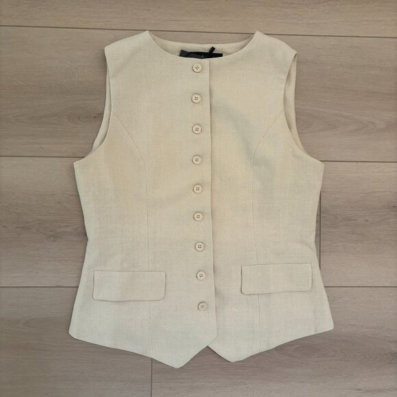 LIONESS Tranquility Sleeveless Vest Top Linen-look - Picture 3 of 5